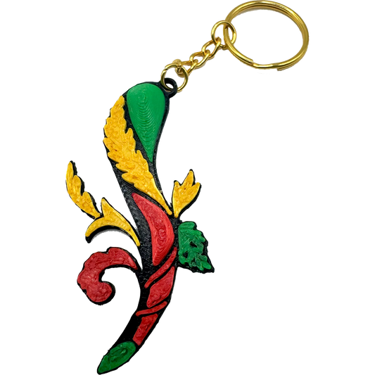 Portachiavi “Asso ’e Bastone” – Portafortuna Napoletano Pop Style - Mamma' Art