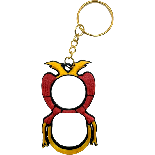 Portachiavi “Asso di Denari” – Simbolo di Fortuna e Ricchezza in Stile Napoletano - Mamma' Art