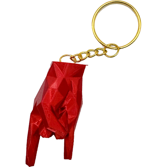 Portachiavi Corna Rosse 3D – Scaramanzia Napoletana in Stile Futurista - Mamma' Art