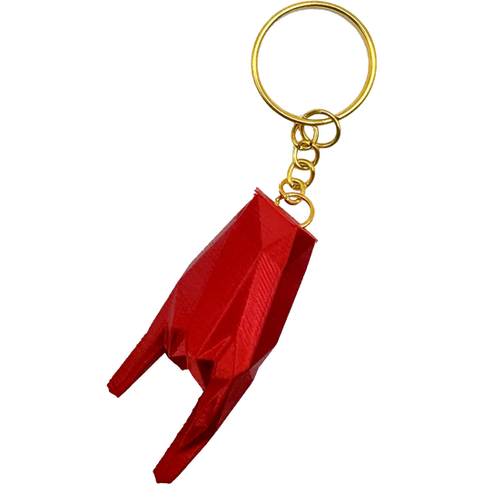 Portachiavi Corna Rosse 3D – Scaramanzia Napoletana in Stile Futurista - Mamma' Art