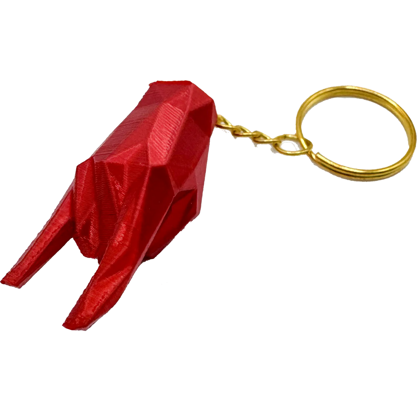 Portachiavi Corna Rosse 3D – Scaramanzia Napoletana in Stile Futurista - Mamma' Art