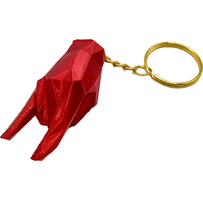 Portachiavi Corna Rosse 3D – Scaramanzia Napoletana in Stile Futurista - Mamma' Art
