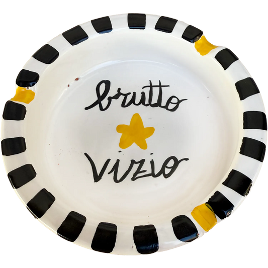 Posacenere Grande “Brutto Vizio” – Vietri con la stella (e col vizio) - Mamma' Art