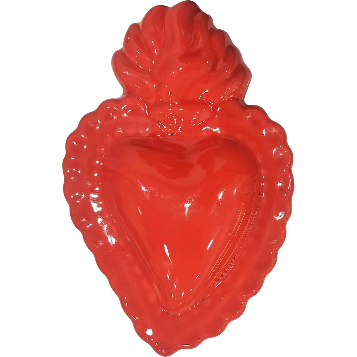 Sacro Cuore Rosso - Portafortuna da Appendere in Ceramica di Vietri