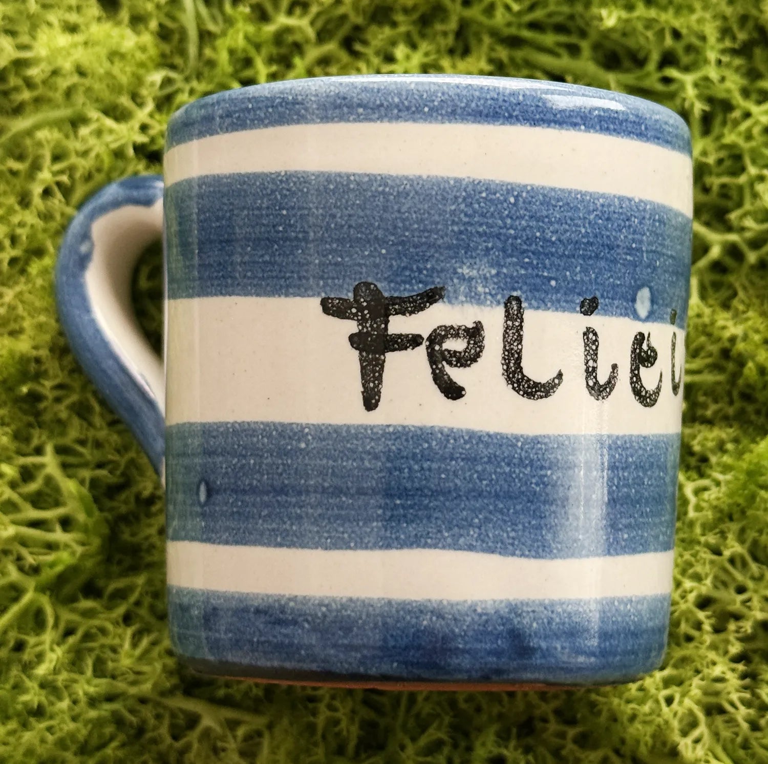 Set 4 Tazzine Caffè – Amore, Gioia, Felicità e Serenità in Ceramica vietrese - Mamma' Art