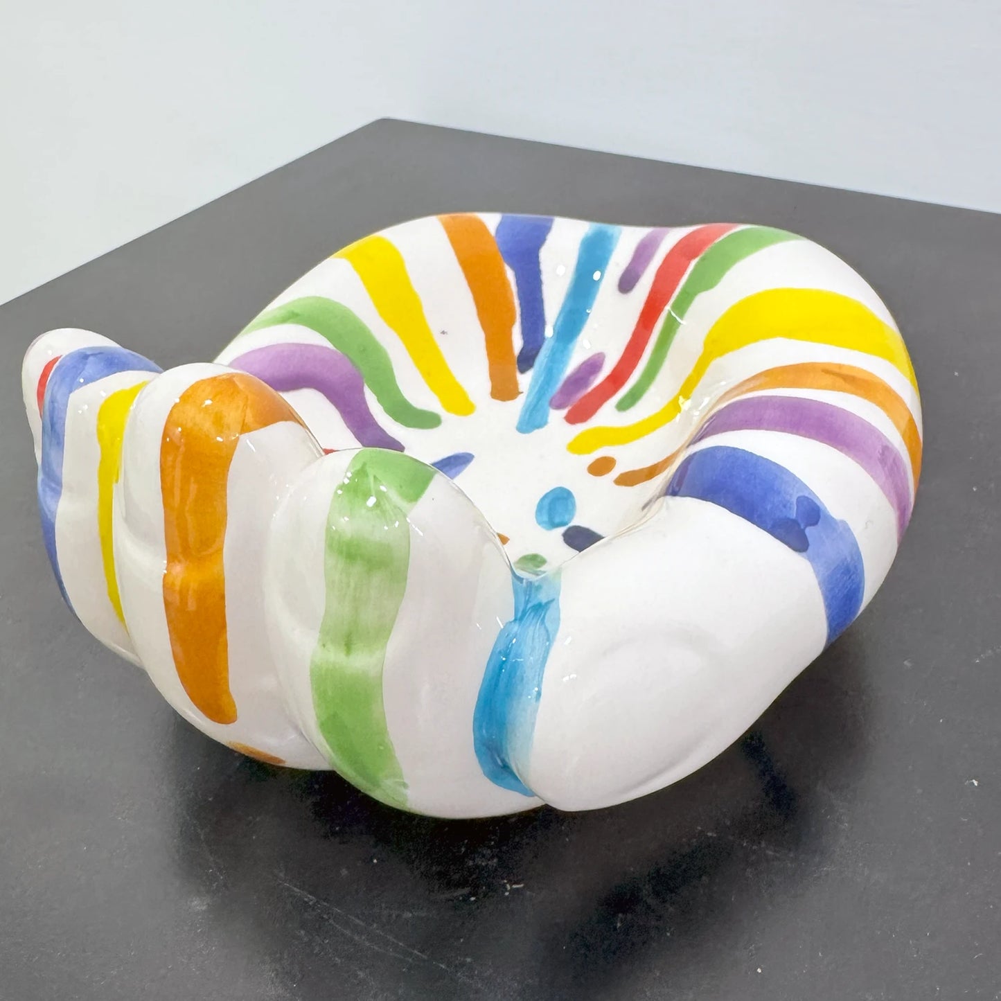 MAMMA', Addò Stann' 'E Chiave? – Svuotatasche Multicolor Colato in Ceramica di Vietri - Mamma' Art