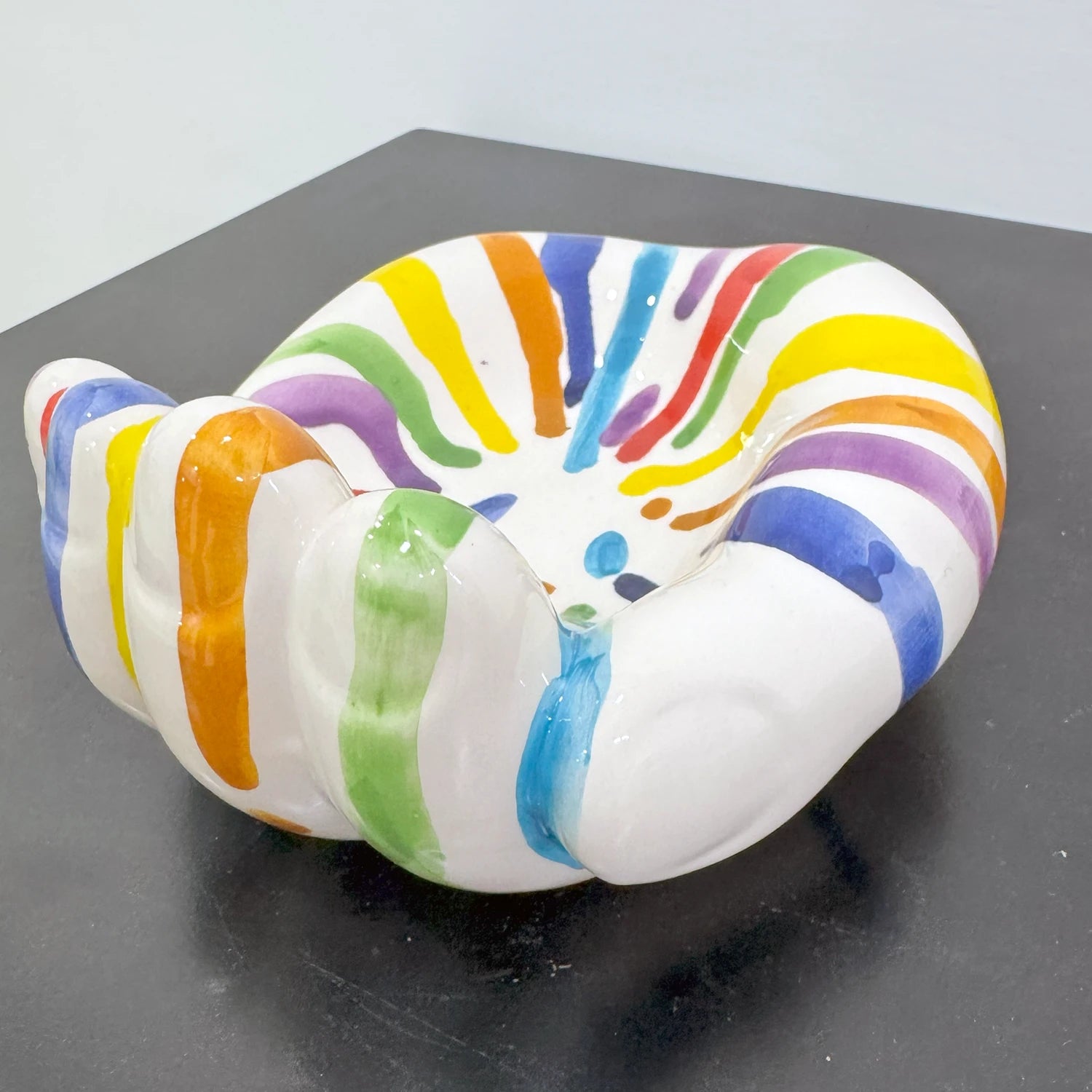 MAMMA', Addò Stann' 'E Chiave? – Svuotatasche Multicolor Colato in Ceramica di Vietri - Mamma' Art