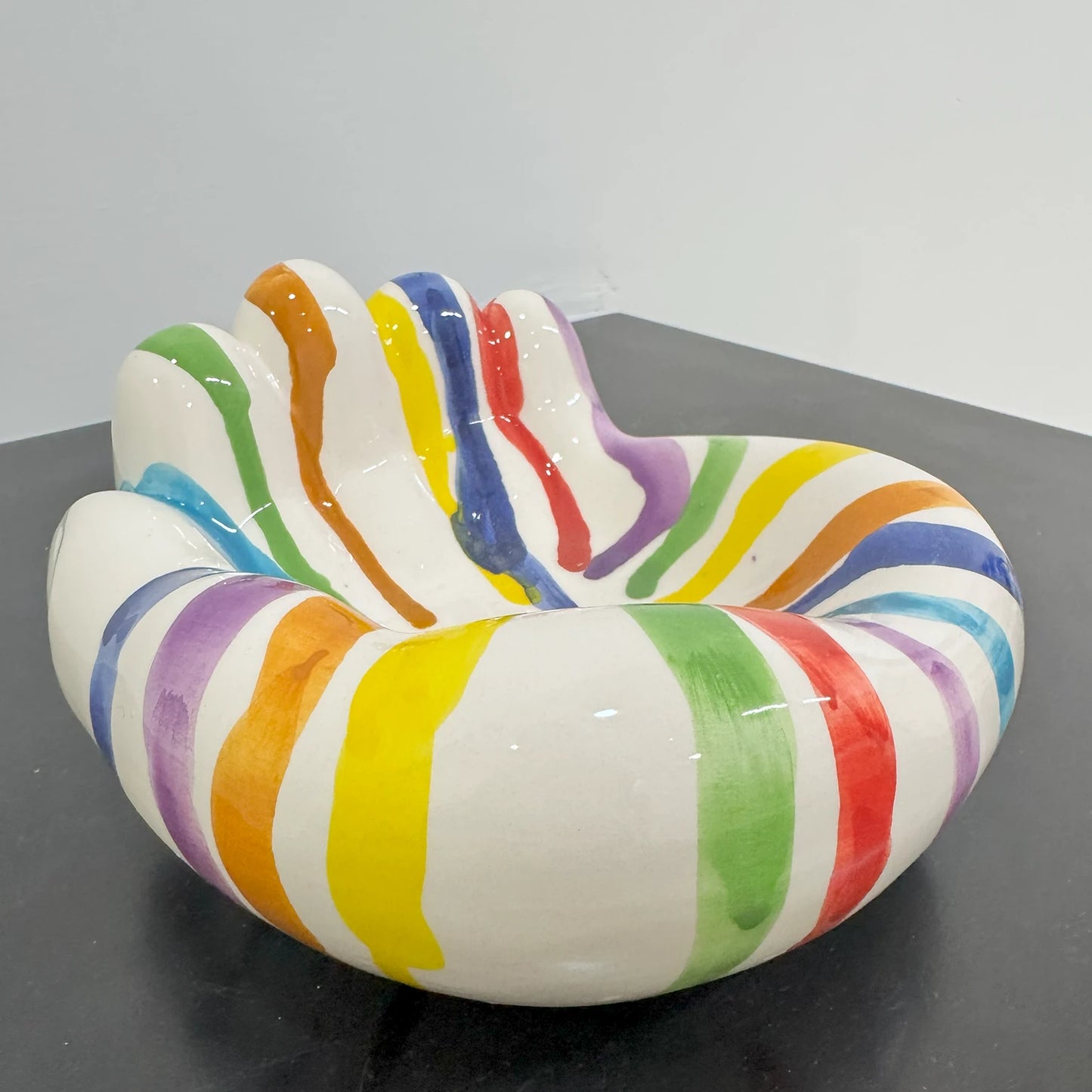 MAMMA', Addò Stann' 'E Chiave? – Svuotatasche Multicolor Colato in Ceramica di Vietri - Mamma' Art
