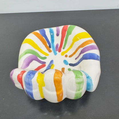 MAMMA', Addò Stann' 'E Chiave? – Svuotatasche Multicolor Colato in Ceramica di Vietri - Mamma' Art