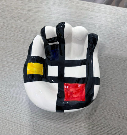 MAMMA', Addò Stann' 'E Chiave? – Svuotatasche Multicolor Astratto in Ceramica di Vietri - Mamma' Art