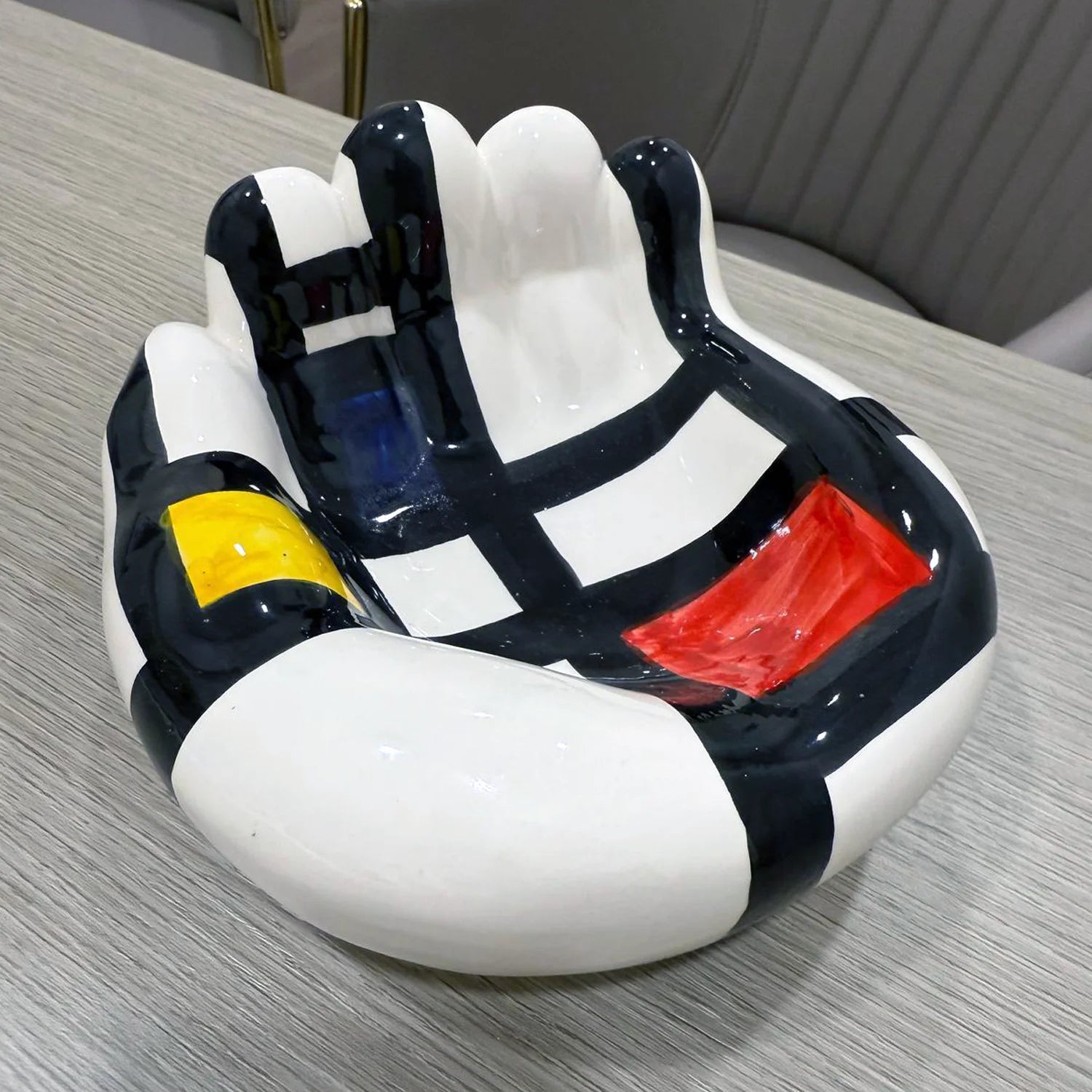 MAMMA', Addò Stann' 'E Chiave? – Svuotatasche Multicolor Astratto in Ceramica di Vietri - Mamma' Art