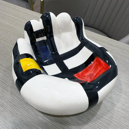 MAMMA', Addò Stann' 'E Chiave? – Svuotatasche Multicolor Astratto in Ceramica di Vietri - Mamma' Art