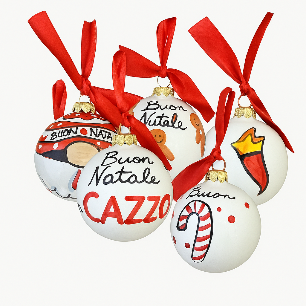 Palla di Natale in ceramica – Collezione Fatta a mano
