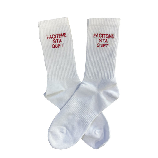Calzini in Spugna con scritta FACITEME STA QUIET!