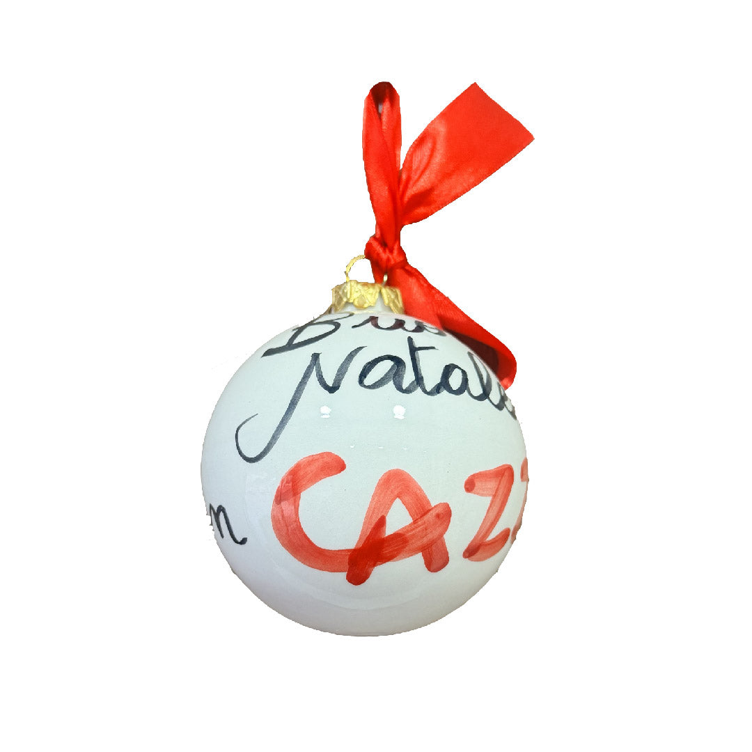 Palla di Natale in ceramica – Collezione Fatta a mano