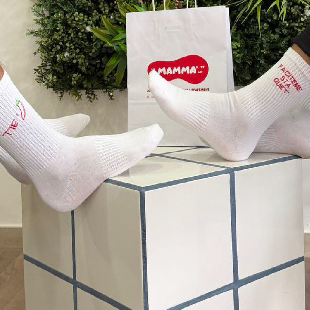 Calzini in Spugna con Scritta TIE’