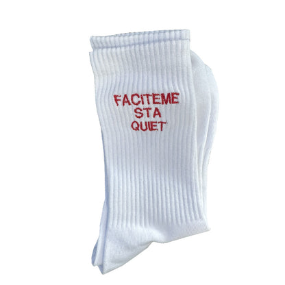 Calzini in Spugna con scritta FACITEME STA QUIET!