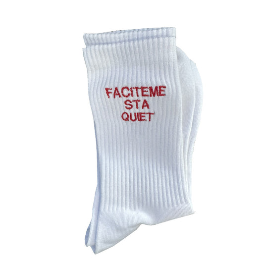 Calzini in Spugna con scritta FACITEME STA QUIET!