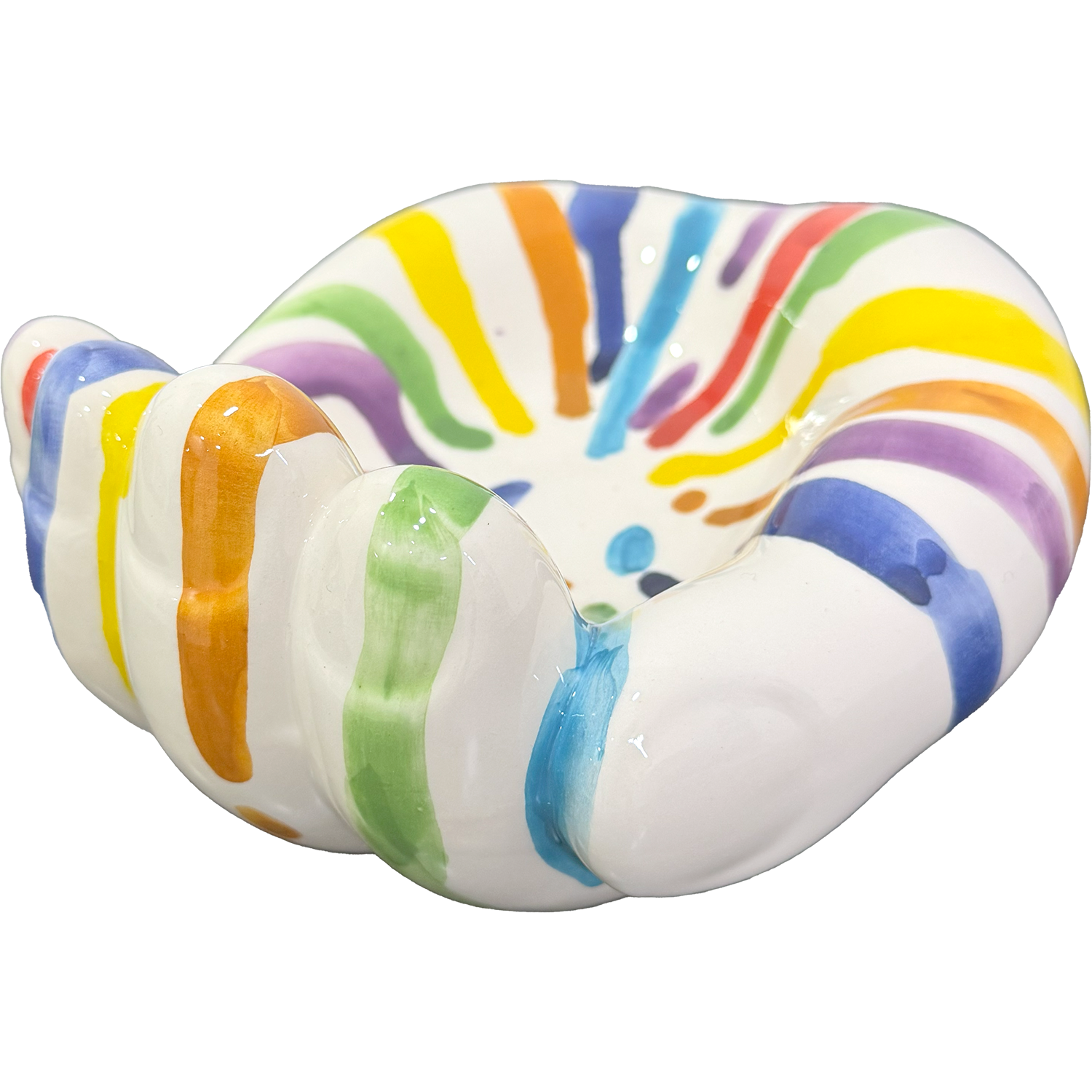 MAMMA', Addò Stann' 'E Chiave? – Svuotatasche Multicolor Colato in Ceramica di Vietri - Mamma' Art